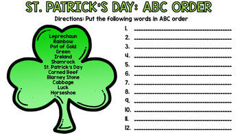 Google Drive - St. Patrick's Day - Special Education - Life Skills - Reading
