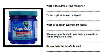 Life Skills - Special Education - Medicine Labels - Reading - Writing - Unit 4