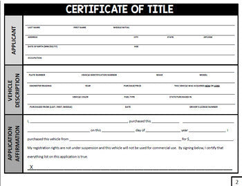 Filling Out Forms - Life Skills - Reading - Writing - Special Education - Unit 1