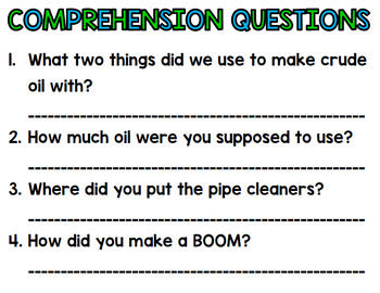 STEM Activity - Oil Spill Challenge - Earth Day - Special Education - Science