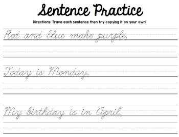 Cursive Handwriting Practice - Life Skills - Writing - Special Education BUNDLE