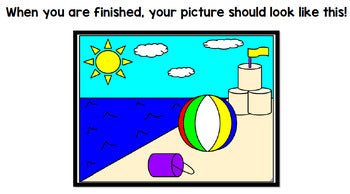 Google Drawing Beach - Summer - Google Drive - Technology - Special Education
