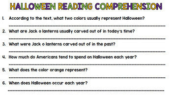 Halloween Literacy - Special Education - Life Skills - Print & Go - Reading
