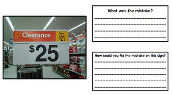 Money Sense - Shopping - Life Skills - Special Education - Catch the Mistake