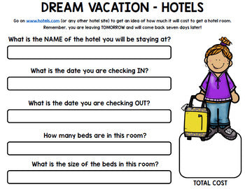 Travel - Life Skills - Planning a Dream Vacation - Special Education - Reading