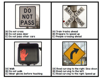 Life Skills - Google Drive - Road Signs - Driving - Permit Practice - Task Cards