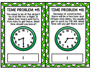 Life Skills - Time - Elapsed Time - Task Cards - Special Education - Unit 6