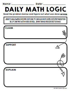 Special Education - Halloween - Warm Ups - Word Problems - Daily Math