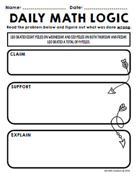 Special Education - Warm Ups - Word Problems - Daily Math - January - Winter