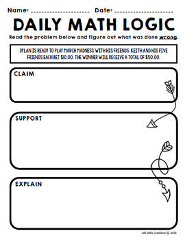 Special Education - Warm Ups - St. Patrick's Day - Word Problems - Daily Math