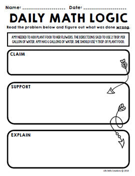 Special Education - Warm Ups - Spring - Word Problems - Daily Math - May