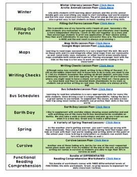 Life Skills - Scope and Sequence - Pacing Guide - FREEBIE - English