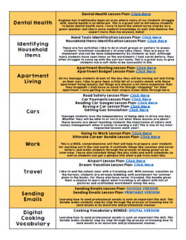 Life Skills - Scope and Sequence - Pacing Guide - FREEBIE - Life Skills
