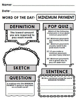Life Skills - Credit Card - Debit Card - Banking - Vocabulary - Word of the Day