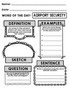 Life Skills - Travel - Airplane - Vocabulary - Word of the Day
