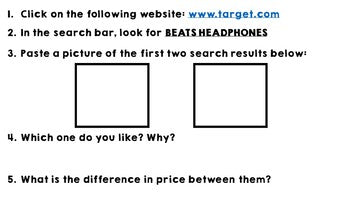 Life Skills - Online Shopping - Google - Math - Distance Learning - BUNDLE