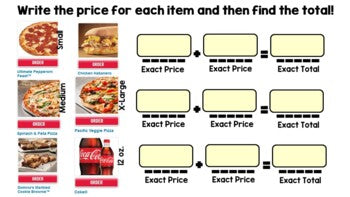 Life Skills - Menu Math - Money - Dominos - Special Education - GOOGLE - Budgets