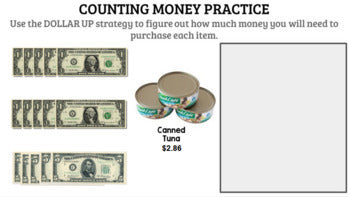 Life Skills - Money - Dollar Up - Special Education - GOOGLE - Shopping - Math