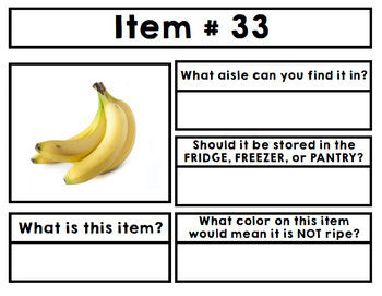 Life Skills - Identify Grocery Items - Grocery Shopping - Special Education