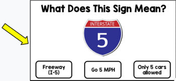 Life Skills - Reading - Road Signs - Driving Permit Practice - Cars - GOOGLE