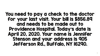 Life Skills - Reading Writing Math - Writing Checks - Distance Learning - Unit 2