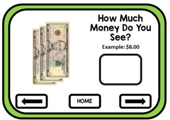 Life Skills - BOOM CARDS - Money - Counting $1 and $5 Bills - Special Education