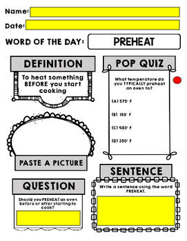 Life Skills - Cooking - Recipes - Food - Vocabulary - Word of the Day - GOOGLE