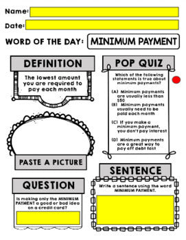 Life Skills - Credit Card - Debit Card - Vocabulary - Word of the Day - GOOGLE