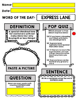 Life Skills - Grocery Store - Shopping - Vocabulary - Word of the Day - GOOGLE