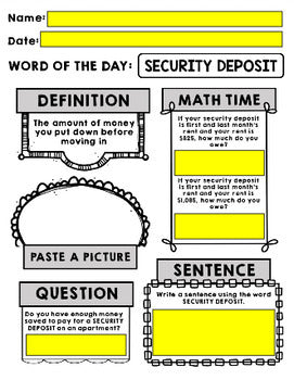 Life Skills - Independent Living - Apartments - Word of the Day Vocab - GOOGLE