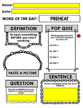 Life Skills - Word of the Day - Vocabulary - GOOGLE BUNDLE - Special Education