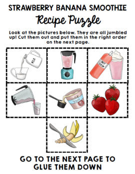 Life Skills Visual Recipes - Reading - Special Education Cooking - Autism Unit 1