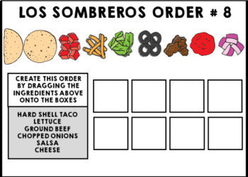 Job Skills - Life Skills - Complete the Order - GOOGLE - Taco Order