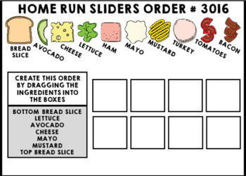 Job Skills - Life Skills - Complete the Order - GOOGLE - Sandwich Order
