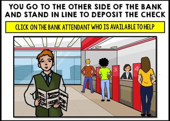 Life Skills - Virtual Field Trip - Going to the Bank - BOOM CARDS CBI Transition