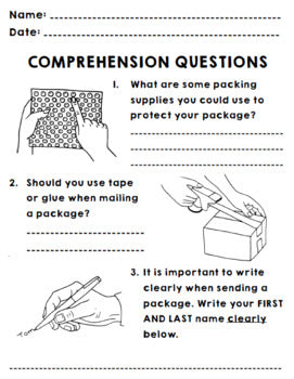 Life Skills - Special Education - Sending Mail - Interviewing - Coloring Pages