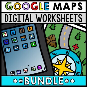 Life Skills Reading and Writing: Google Maps - Distance Learning - BUNDLE