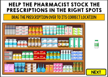 Life Skills - Virtual Field Trip - Pharmacy - Medicine - BOOM CARDS - CBI - Jobs