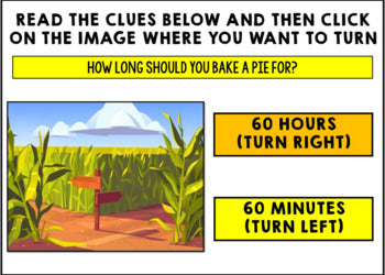 Life Skills - Virtual Field Trip - Pumpkin Patch - Corn Maze - BOOM CARDS - CBI