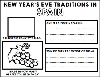 New Year's Eve Around the World - Special Education - Reading - Writing