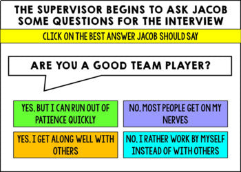 Life Skills - Virtual Field Trip - Job Skills - Interview - BOOM CARDS - CBI