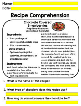 Valentine's Day - Recipes - GOOGLE - Special Education - Life Skills - Cooking
