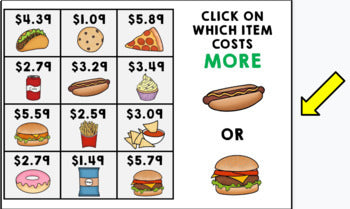 Life Skills - Menu Math - Money - Budget - Dollar Up - GOOGLE - Unit 2