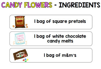 Visual Recipe - Life Skills - GOOGLE - Spring Flower Pretzels - May - Autism