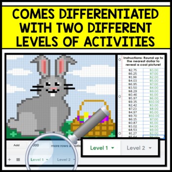 Life Skills - Money Dollar Up - Pixel Art - Google Sheets - Easter