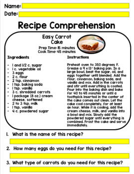 Easter - Recipes - GOOGLE - Special Education - Life Skills - Cooking - Reading