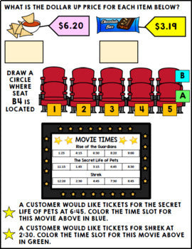 Life Skills - Job Skills - Warm Ups - Vocational Skills - Movie Theater - CBI