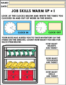 Life Skills - Job Skills Warm Ups - Vocational Skills - Hardware Store - GOOGLE
