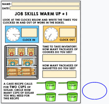 Life Skills - Job Skills - Warm Ups - Vocational Skills - Bakery Jobs - GOOGLE