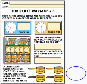 Life Skills - Job Skills - Warm Ups - Vocational Skills - Bakery Jobs - GOOGLE